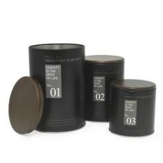 Imagem de Conjunto De Latas Potes De Metal Para Mantimentos 3 Peças
