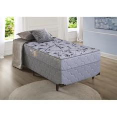 Imagem de Cama box D28 Holanda Solteiro Ortopédico 88x188x51 cinza - Sofá Casa