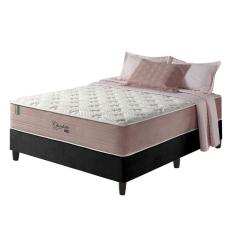 Imagem de Cama Box Casal Preto + Colchão Molas Ensacadas Visco Gel Charlotte 138x188x73cm