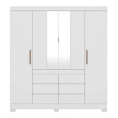 Imagem de Guarda Roupa Casal 4 Portas 6 Gavetas Com Espelho Florença - Demóbile