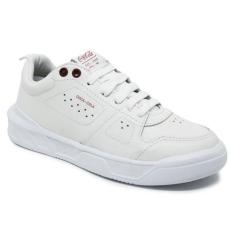 Imagem de Tênis Coca-Cola Feminino Soho Leather Branco/Vermelho Cc2176 - Coca Co