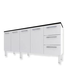 Imagem de Balcão Cozinha Aço 200 Vênus 3g Com Tampo Cozimax Branco