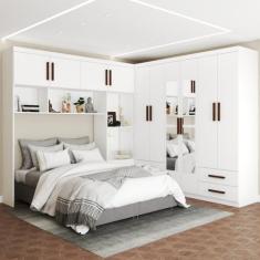 Imagem de Guarda-Roupa Casal Modulado Diamantina 10 Portas 6 Gavetas Branco - Pa
