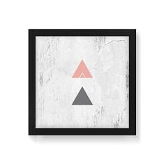 Imagem de Arte Maníacos Quadro Decorativo Escandinavo Triângulos - 50x50cm (Moldura em laca )