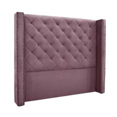 Imagem de Cabeceira Cama Box Queen 160cm e Recamier Vicenza Veludo Uva S04 - D'Rossi