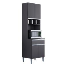 Imagem de Paneleiro 4 Portas para Cozinha Madrid Cinza - Montanaris Decor