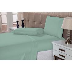 Imagem de Jogo Lençol Cama Casal 4 Peças Com Elástico 1,38X1,88X18 Cm De Altura