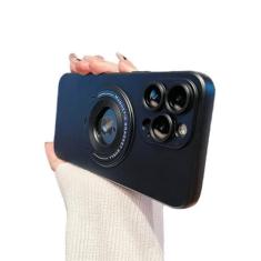 Imagem de Suporte dobrável com suporte magnético capa fosca para iPhone 15 14 Pro Max 13 12 11 14 15 Pro Max Plus capa protetora de câmera, preta, para iPhone 12 Pro