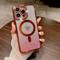 Imagem de Luxo glitter diamante bonito amor caso para iphone 15 14 11 12 13 pro max, vermelho, para iphone 15