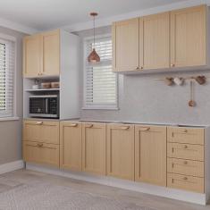 Imagem de Cozinha Modulada 4 Peças sem Tampo 1 Torre 1 Aéreo 2 Balcões Arizona Cabecasa Madeiramadeira