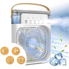 Imagem de Mini Ventilador Umidificador portátil Aromatizador Ar com luz led - ZE