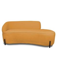 Imagem de Sofá 4 Lugares Orgânico 220cm Pé Ferro Pto Morgan Bouclê Mostarda L01 - D`rossi