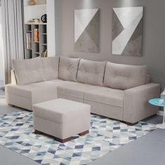 Imagem de Sofá de Canto com Puff 7 Lugares 238cm Gloria Montreal