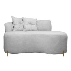 Imagem de Sofá Namoradeira 2 Lugares Grécia  Conceito Orgânico 180cm Bouclê Cinza SOFA STORE