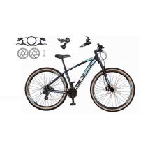 Imagem de Bicicleta aro 29 Ksw Xlt 24v Câmbios Shimano Freios Hidráulicos Garfo com Suspensão Pneu Faixa Bege - Preto/Azul