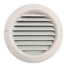 Imagem de Grade De Ventilação Redonda Fixa Com Colarinho 150m