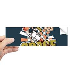 Imagem de DIYthinker Adesivo retangular para para-choque do universo e alienígena Spacewalk para janela