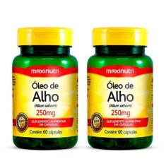 Imagem de Kit 2 Suplemento Óleo De Alho 250Mg 60 Cápsulas Maxinutri