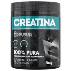 Imagem de Creatina Monohidratada Pote 300g - 100% Pura Importada - Soldiers Nutrition