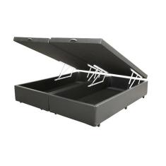 Imagem de Base Box Baú Blindado Queen Bipartido AColchoes Sintético Cinza 41x158x198