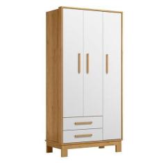 Imagem de Guarda Roupa Infantil Q Encanto Slim 4340 Freijó Toq Branco Acetinado