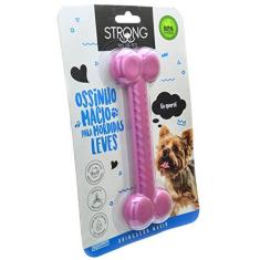 Imagem de Brinquedo Para Cães Ossinho Macio Atóxico Rosa Strong