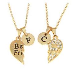 Colar Melhores Amigas Best Friends Forever Folheado em Promoção na  Americanas