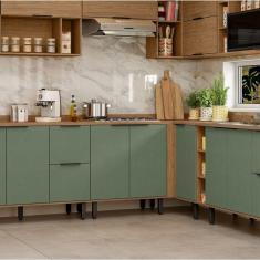 Imagem de Balcão Para Cozinha 2 Portas Toscana Espresso Móveis Freijó/Jade