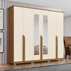 Imagem de Guarda-Roupas Casal 6 Portas 6 Gavetas Com Espelho Andréas - Henn