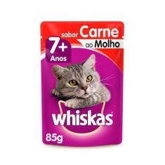 Imagem de Ração Úmida Whiskas Para Gatos Adultos Carne Ao Molho - 85G - 1 Unidad
