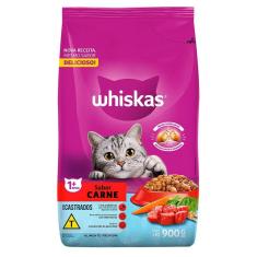 Imagem de Ração Whiskas Carne para Gatos Adultos Castrados - 900 g