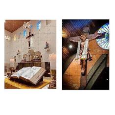 Imagem de Kit 2 Quebra-cabeça cognitivo Arte Sacra Religiosa 60 peças