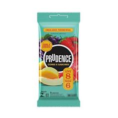 Imagem de Preservativo Prudence Cores E Sabores Mix - 6 Embalagens c/ 8 unidades