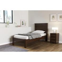 Imagem de Cama De Solteiro 100% Mdf Munique Jacarandá - Village Móveis
