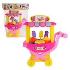 Imagem de Carrinho Sorvete E Doces Brinquedo Faz De Conta Sweet Mania - Bs Toys