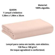 Imagem de Lençol Queen C/Elastico Priori Salmão Dohler