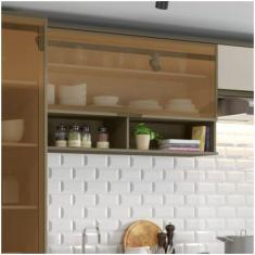 Imagem de Armário De Cozinha 01 Porta De Vidro Basculante 120cm évelin Henn Duna Cristal