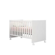 Imagem de Berço 2 em 1 Americano com Rodízios Linha Doce Sonho Branco Qmovi