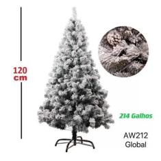 Imagem de Árvore De Natal Luxo Pinheiro Com Neve Nevada Pinha AW212-1.20m-214 ga
