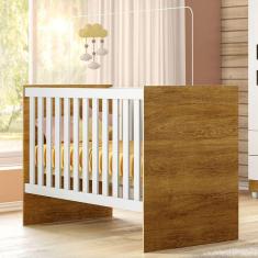 Imagem de Berço Life 100% Mdf com Mosquiteiro Branco/Madeirado Ypê - Tigus Baby