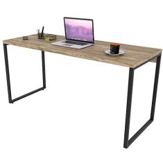 Imagem de Mesa Para Escritório Home Office Estilo Industrial Form C01 150 cm Carvalho - Lyam Decor