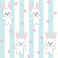 Imagem de Papel de Parede Rabbit Soft