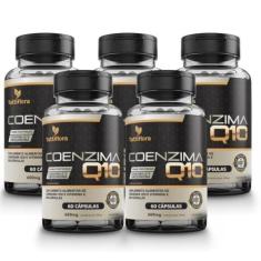 Imagem de Kit Com 05- Coenzima Q10 100mg Por Porção (Ubiquinona) Com Vitamina E 60 Cápsulas TuttiFlora