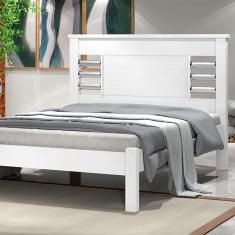 Imagem de Cama de Casal Raissa Branco - J&a Móveis