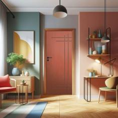 Imagem de Porta de Madeira Bondoor 210x90cm Friso 15 Jb Portas Ipê