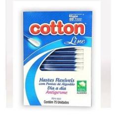 Imagem de Hastes Flexíveis C/ 75 unidades Cotton Line Com 12 Pacotes