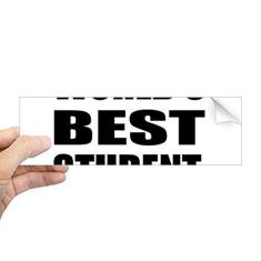 Imagem de DIYthinker World's Best Student Teacher Citação Retangular Para-choque Adesivo Janela Decalque