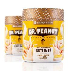 Imagem de Kit 2X Pasta De Amendoim Com Whey Protein 600G Dr Peanut