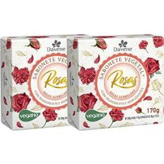 Imagem de 2UN Sabonete Vegetal Rosas Vermelhas 170g Davene
