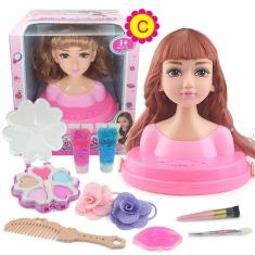 Imagem de Bonecas Styling Maquiagem Pente Cabelo Toy Set Pretend Princess Dres